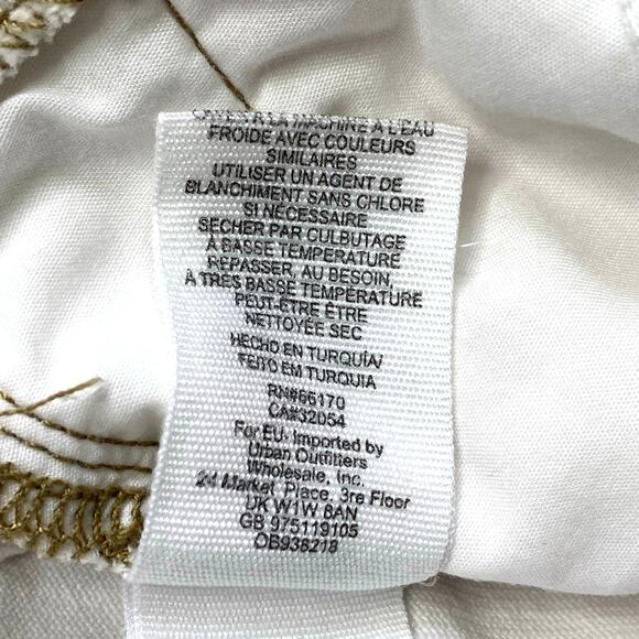 Free People Cindy High Waist Paper Bag Shorts Womens 0 White Button Fly Utility - Picture 5 of 8